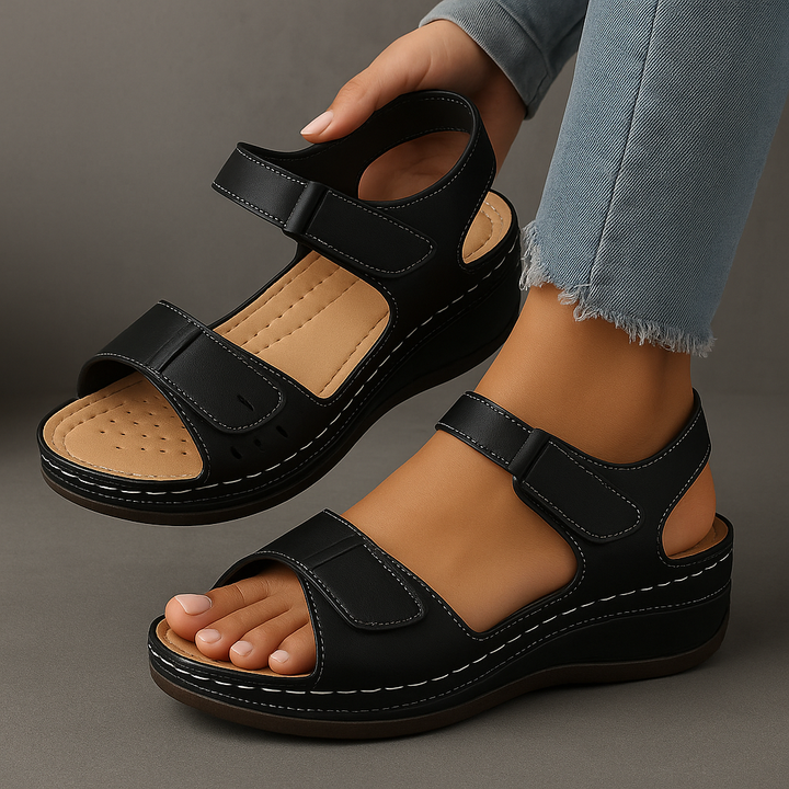 Women's Orthopedic Wedge Sandals Adjustable Strap