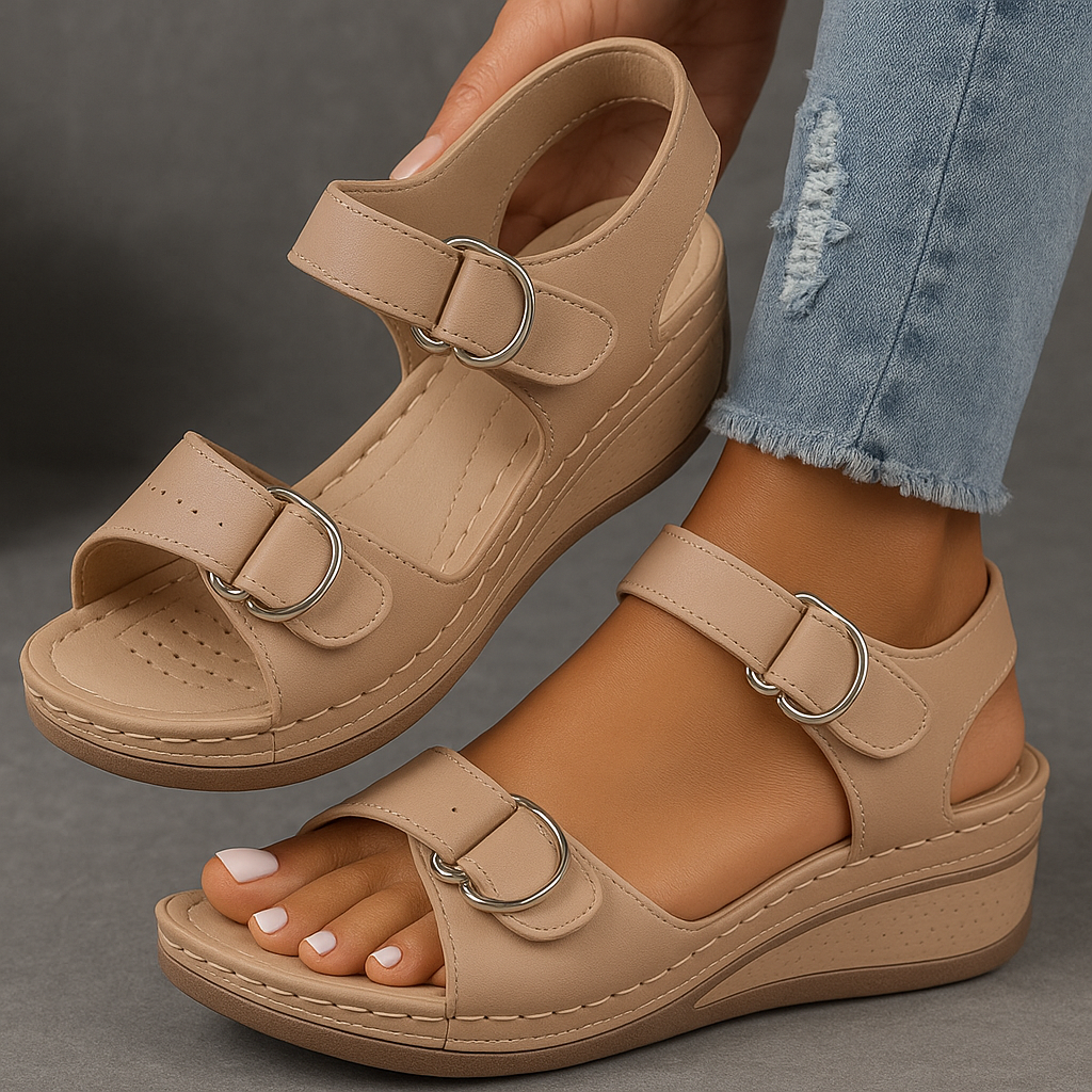 Women's Orthopedic Wedge Sandals Adjustable Strap