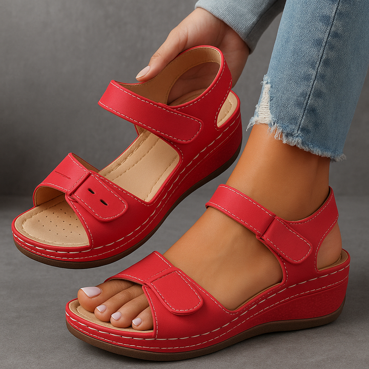 Women's Orthopedic Wedge Sandals Adjustable Strap