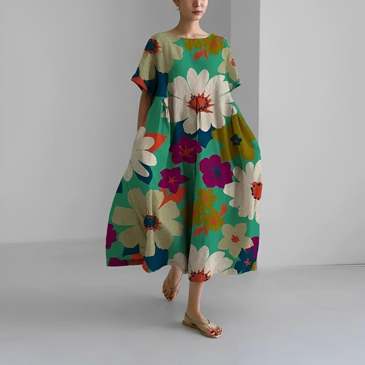 Relaxed printed dress for women