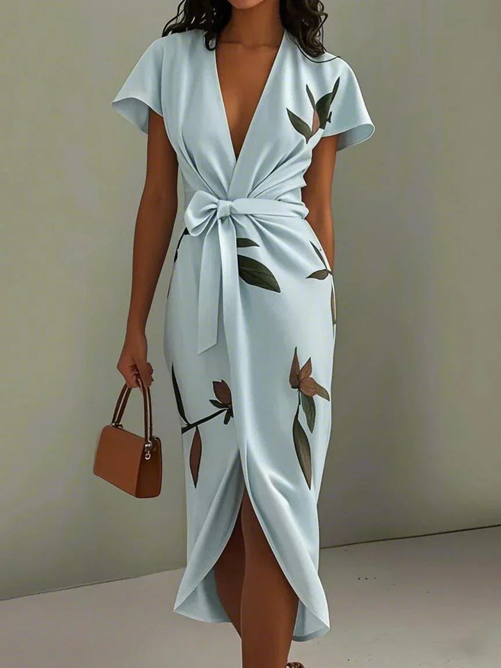 Women's Elegant Wrap Midi Dress