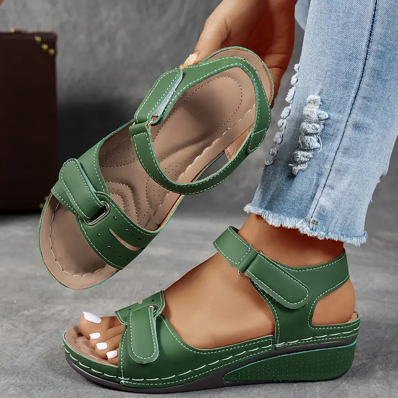 Women's Orthopedic Wedge Sandals Adjustable Strap
