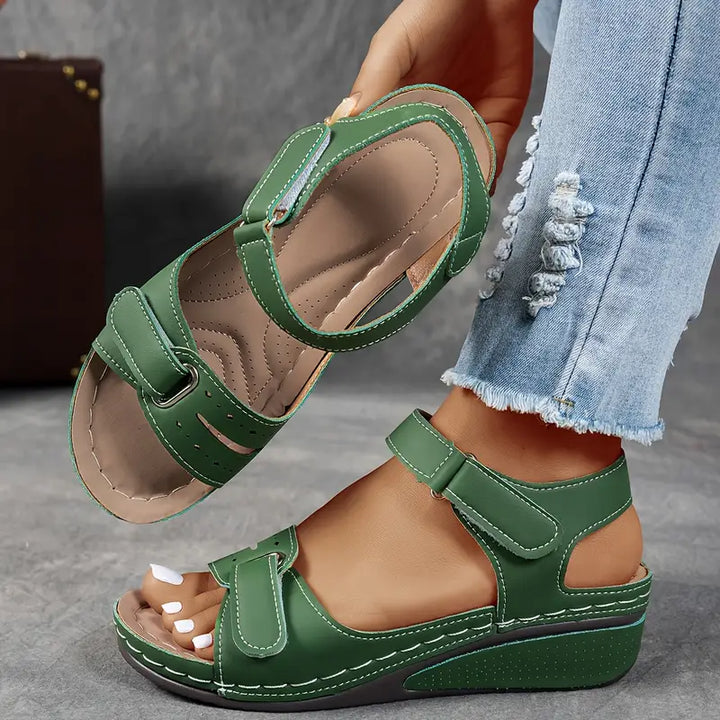 Women's Orthopedic Wedge Sandals Adjustable Strap