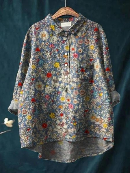 Women's Romantic Floral Blouse