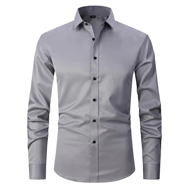 Wrinkle-free stretch shirt for men