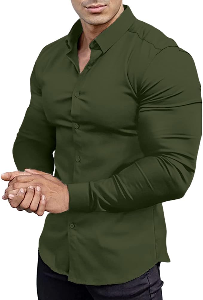 Slim-fit wrinkle-free shirt for men