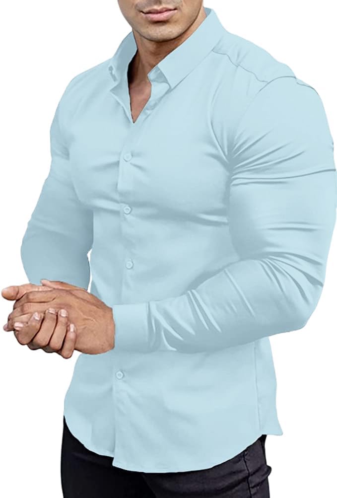 Slim-fit wrinkle-free shirt for men