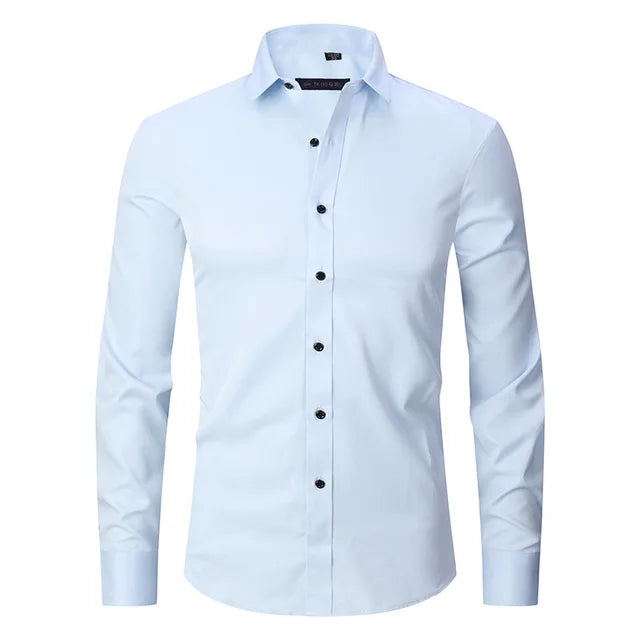 Wrinkle-free stretch shirt for men