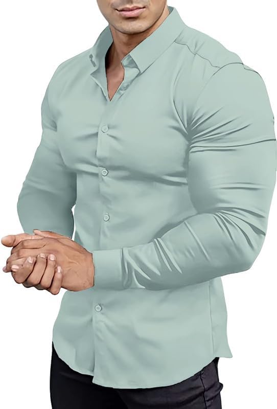 Slim-fit wrinkle-free shirt for men