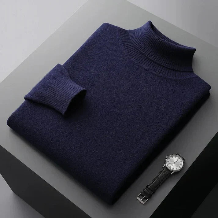 Classic cashmere turtleneck sweater for men