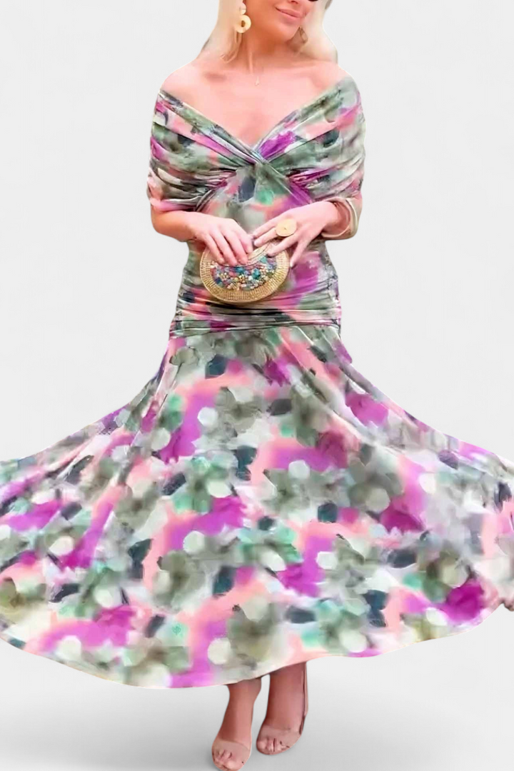 Women's Fantasy Floral Maxi Dress