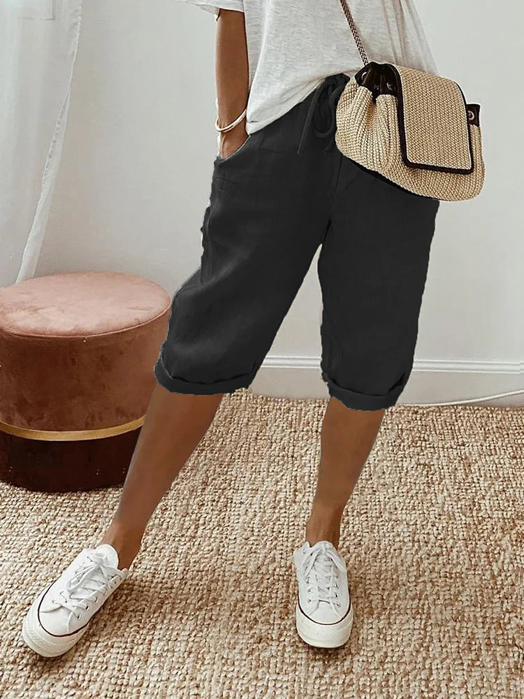 Women's Cotton Capri Trousers