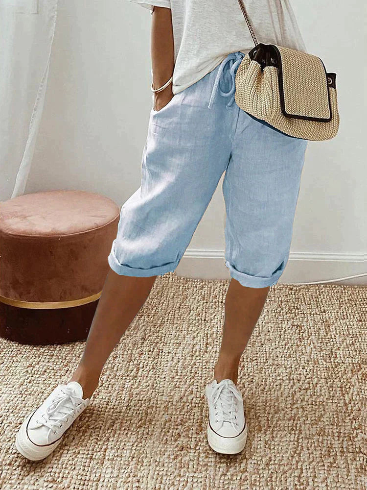 Women's Cotton Capri Trousers