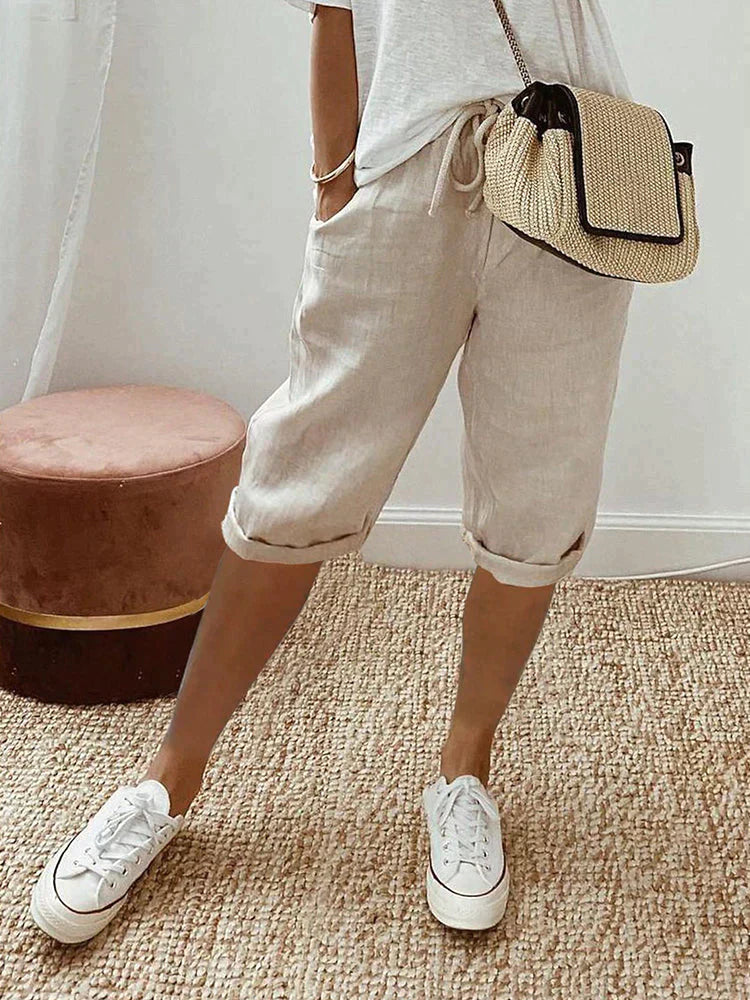 Women's Cotton Capri Trousers