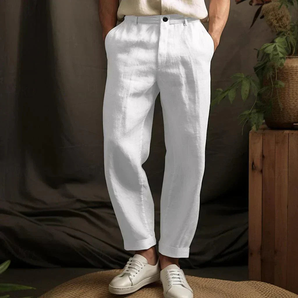 Casual linen trousers for men
