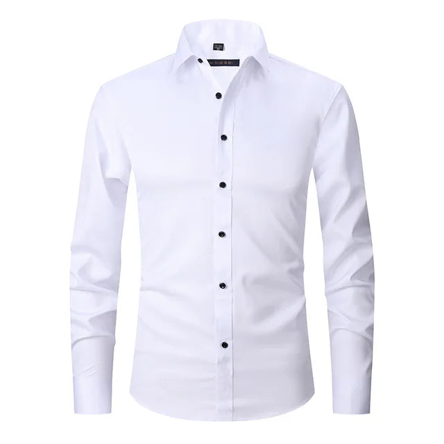 Wrinkle-free stretch shirt for men