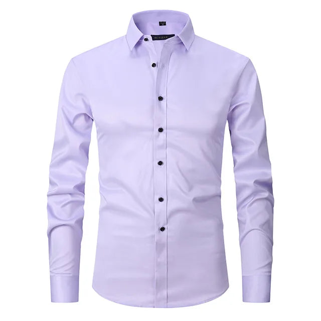 Wrinkle-free stretch shirt for men