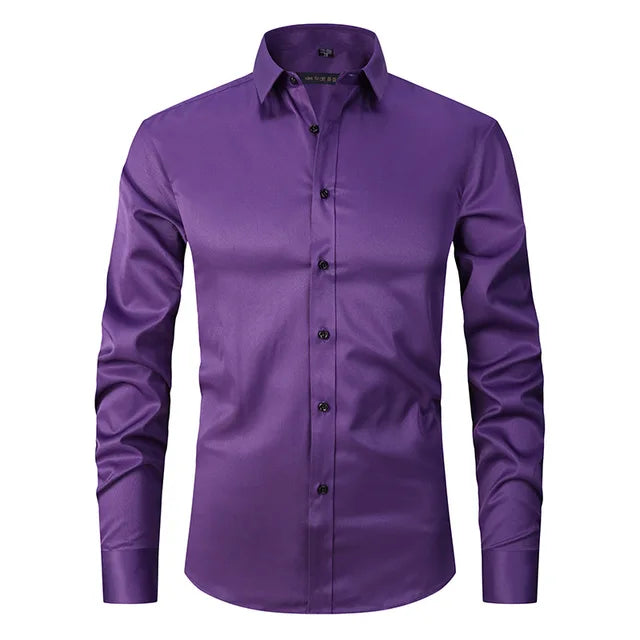 Wrinkle-free stretch shirt for men