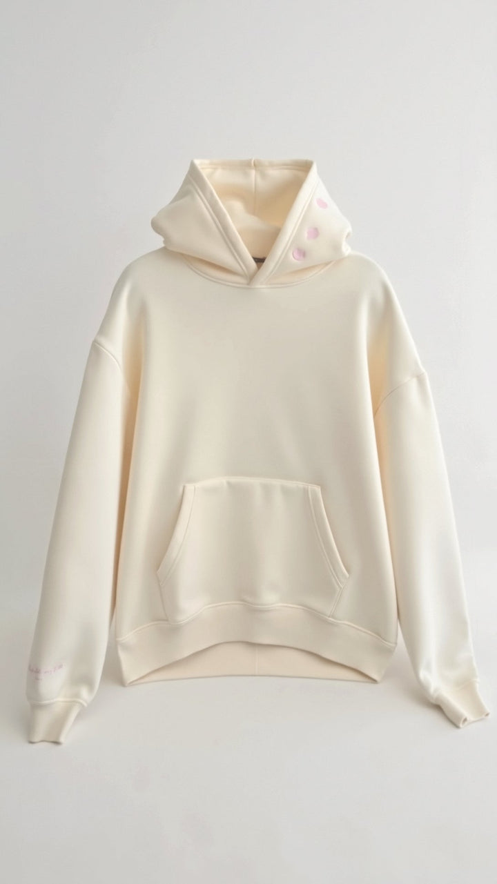 Embroidered hoodie with tropical design for women