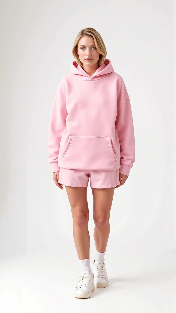 Embroidered hoodie with tropical design for women