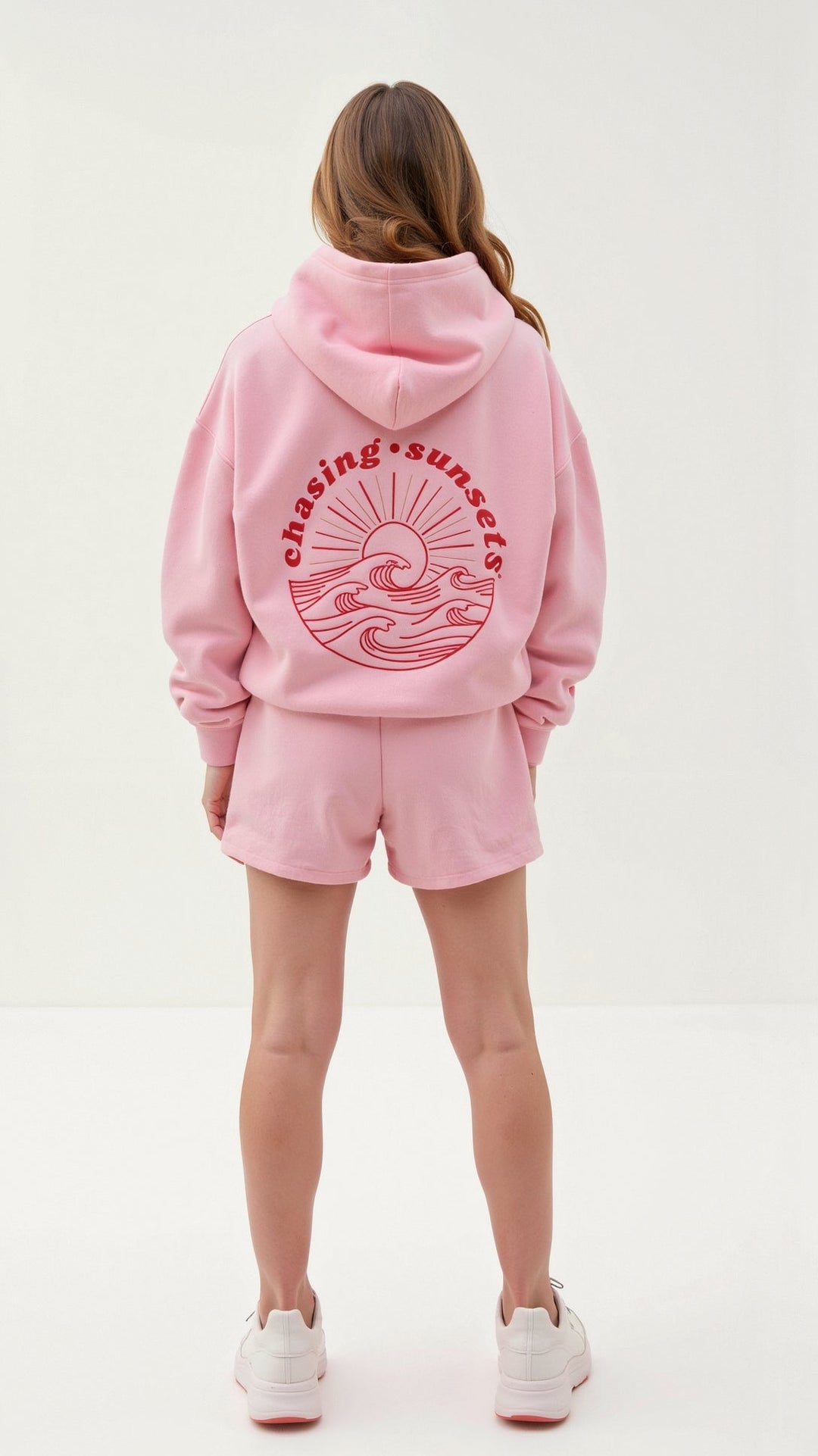 Embroidered hoodie with tropical design for women