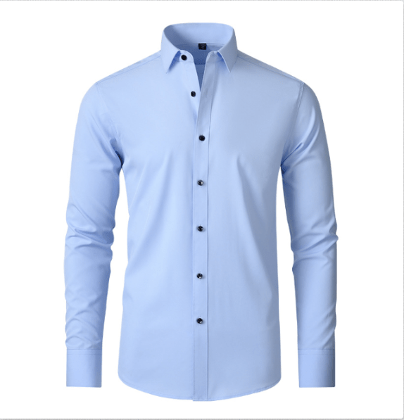 Slim wrinkle-resistant dress shirt for men