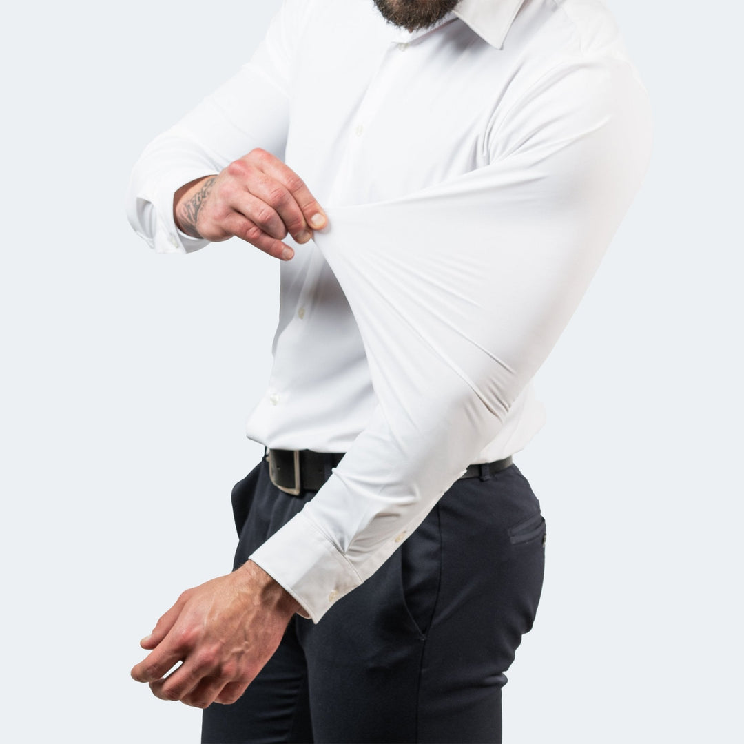 Slim wrinkle-resistant dress shirt for men