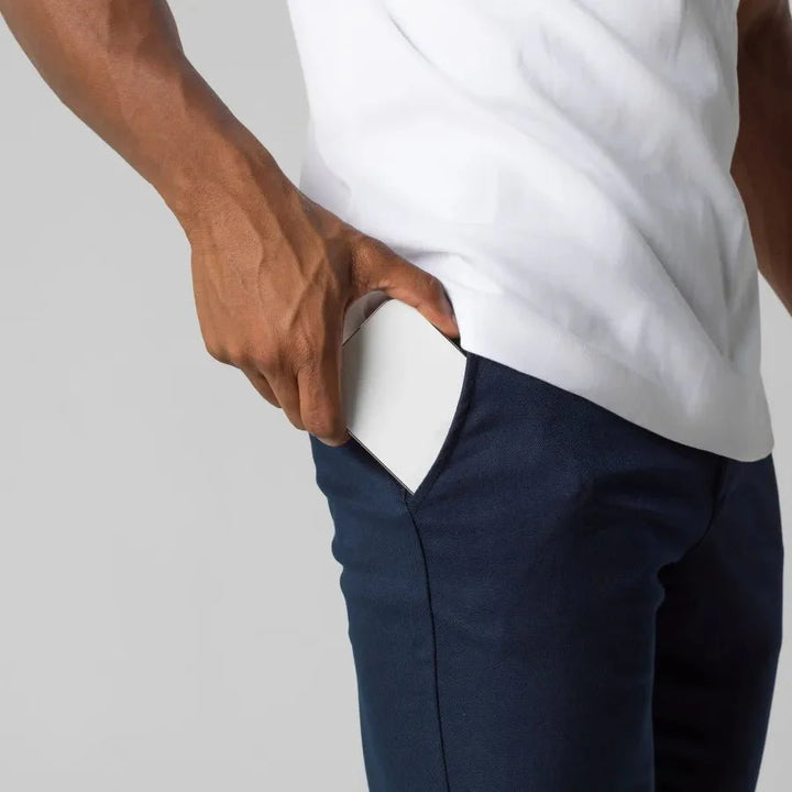 Modern slim-fit chino trousers for men