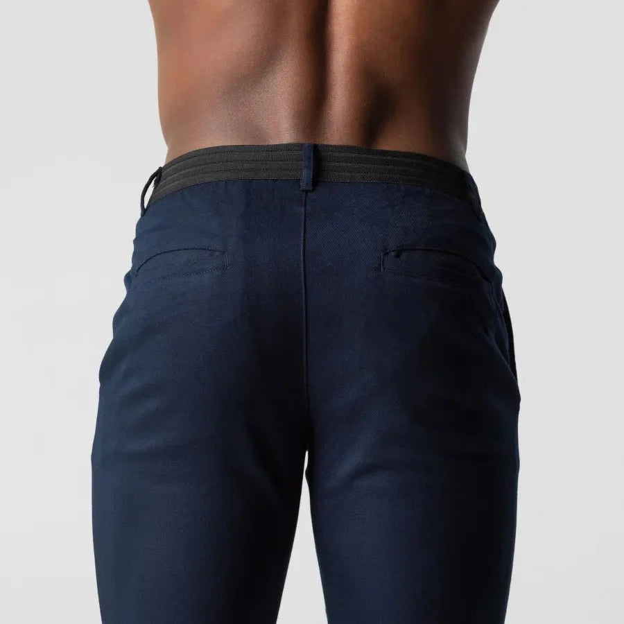 Modern slim-fit chino trousers for men