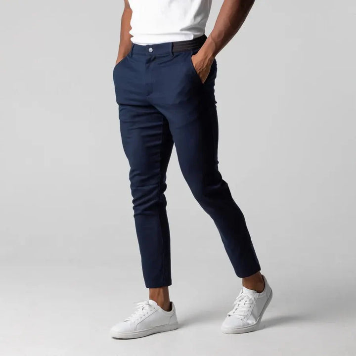 Modern slim-fit chino trousers for men