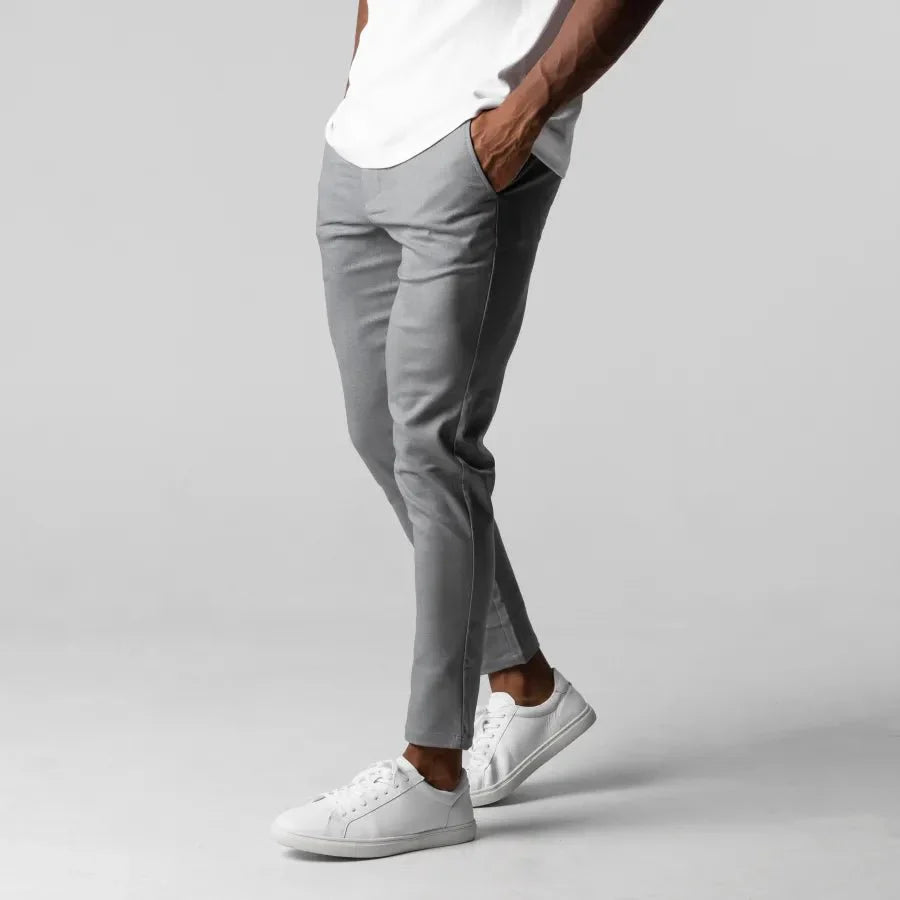 Modern slim-fit chino trousers for men