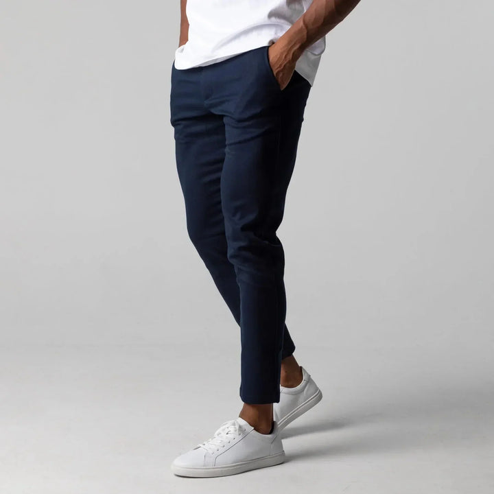 Modern slim-fit chino trousers for men