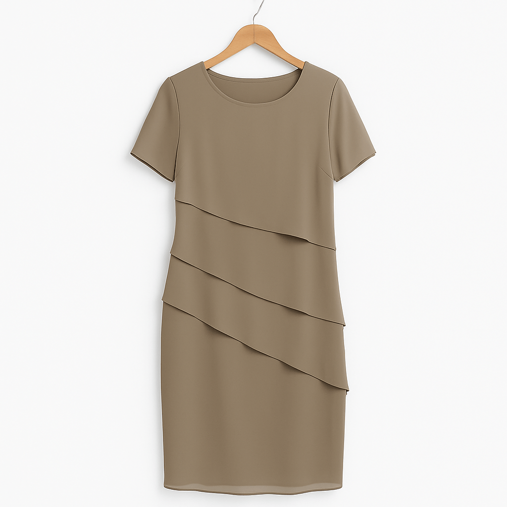 Graceful tiered chiffon dress for women