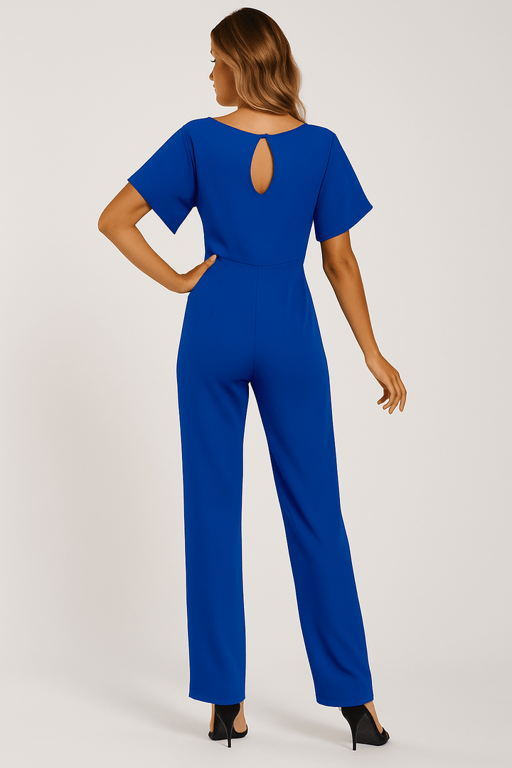 Elegant belted jumpsuit for women