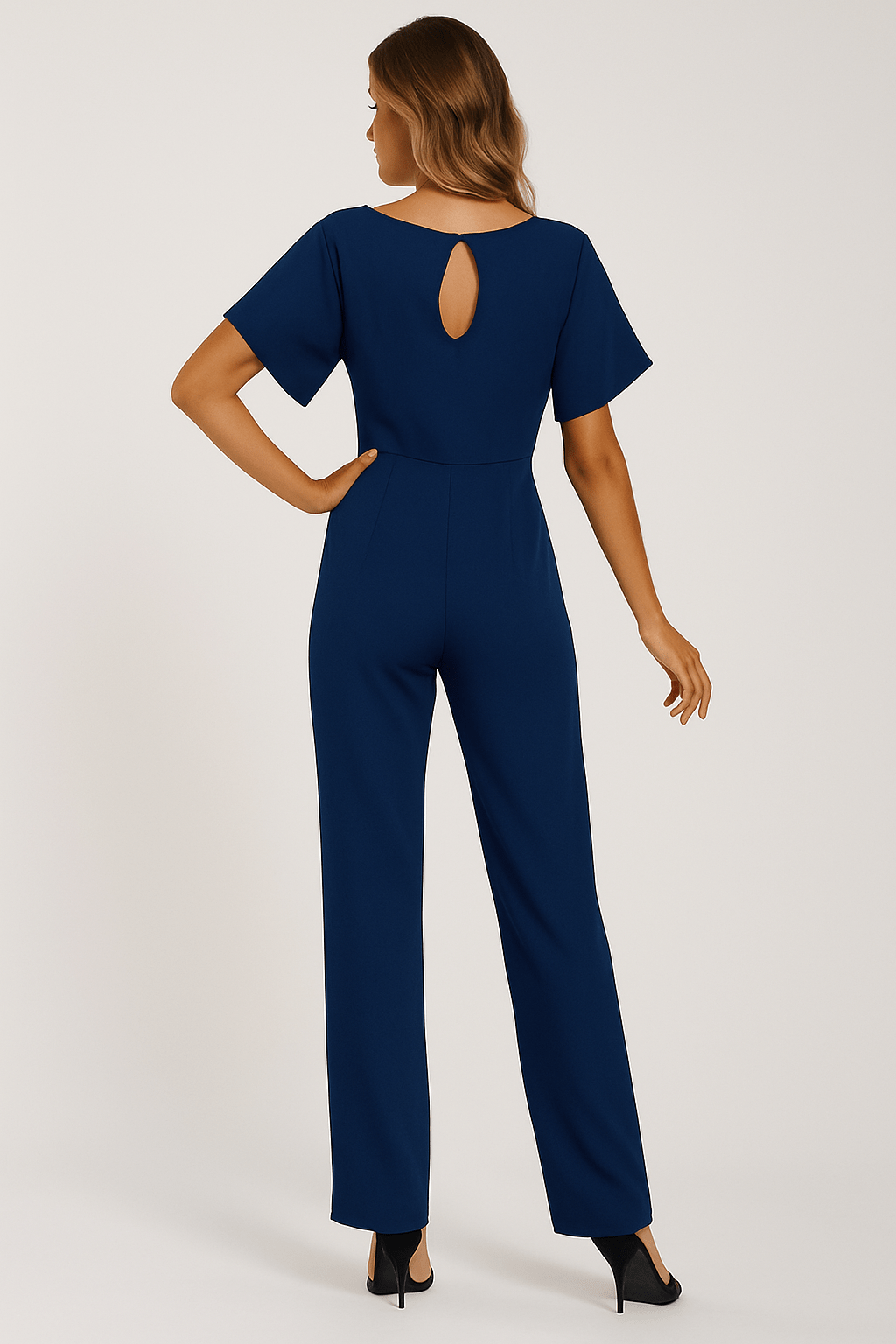 Elegant belted jumpsuit for women