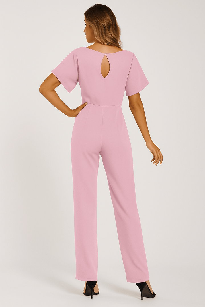 Elegant belted jumpsuit for women