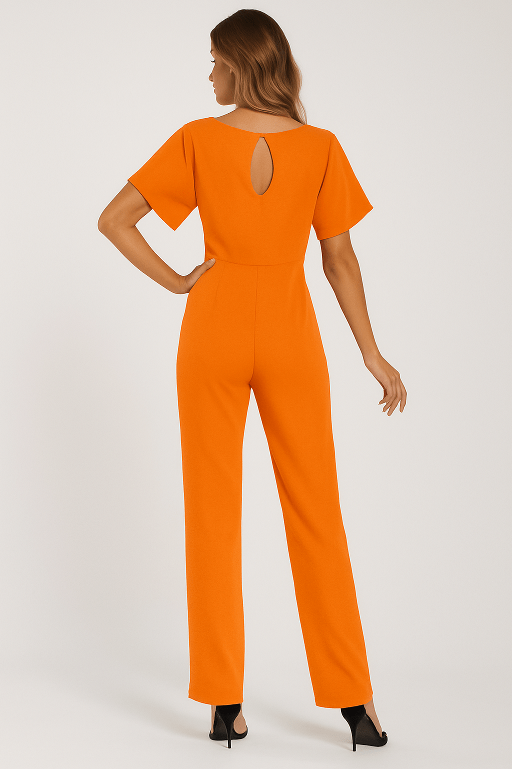 Elegant belted jumpsuit for women