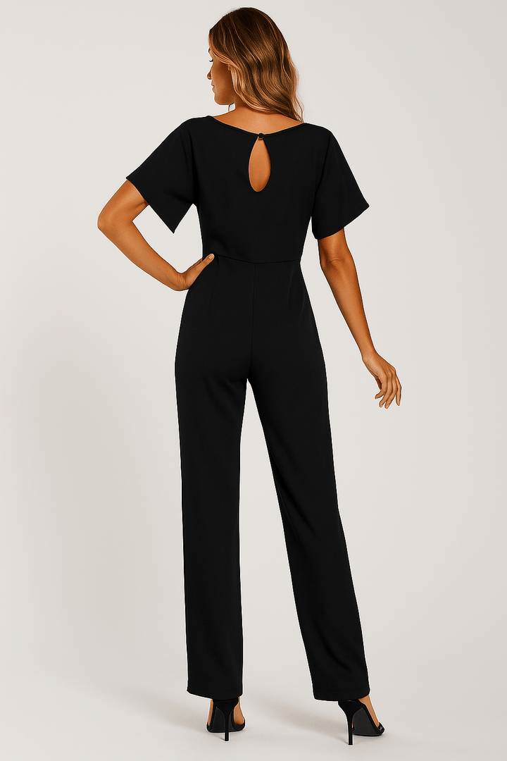 Elegant belted jumpsuit for women