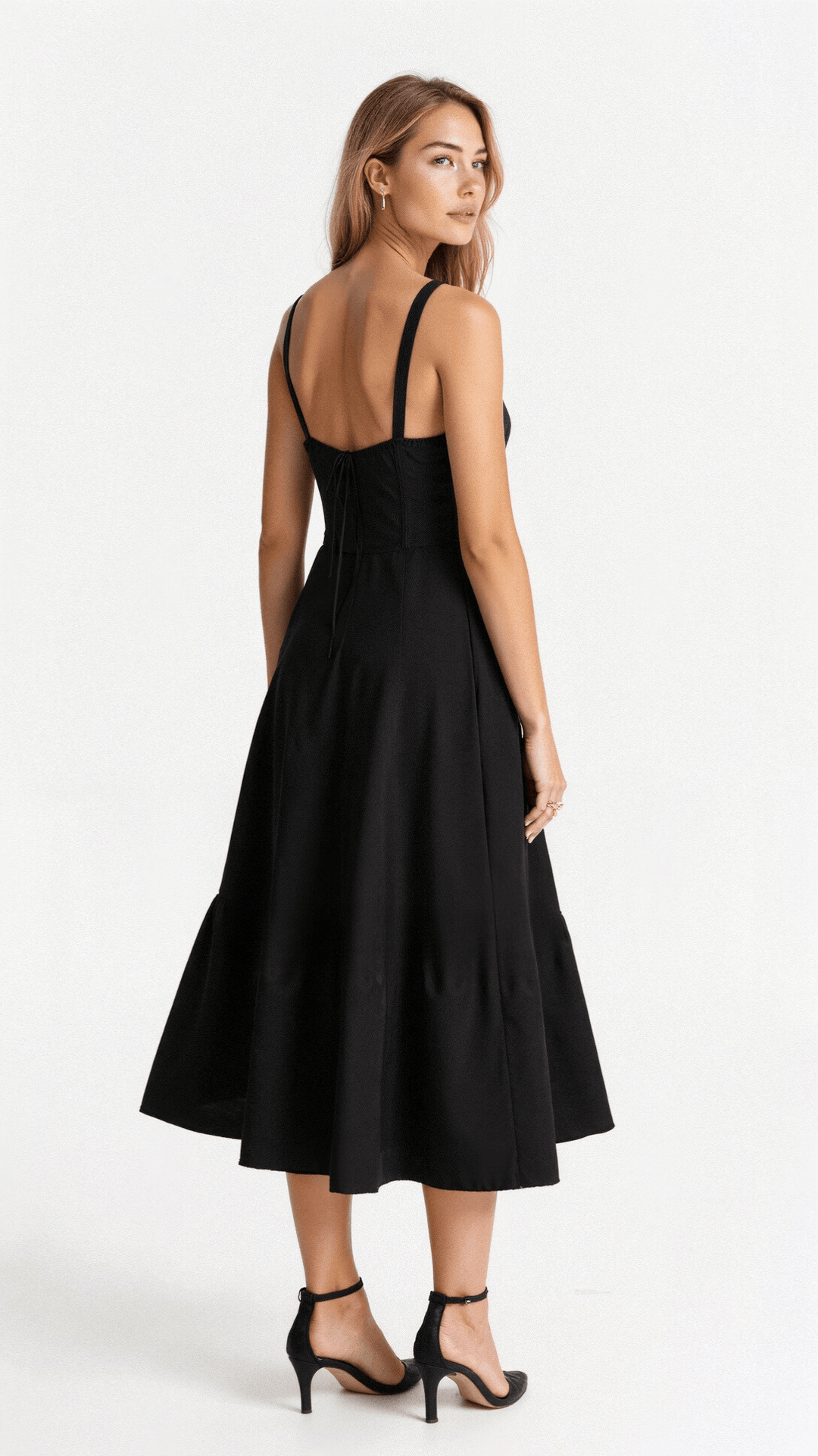 Feminine corset midi dress for women