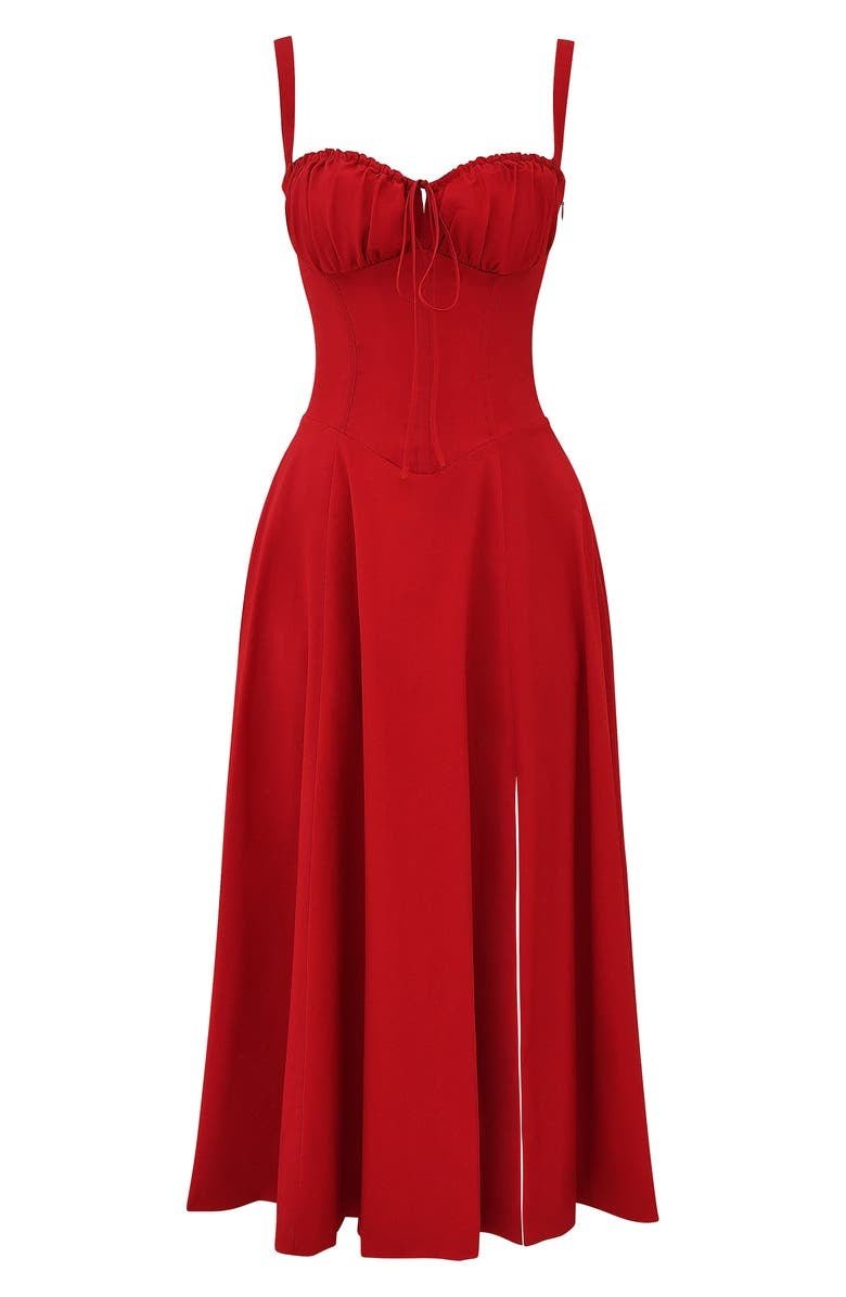 Feminine corset midi dress for women