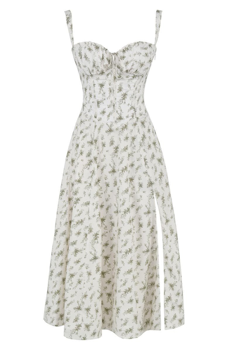 Feminine corset midi dress for women