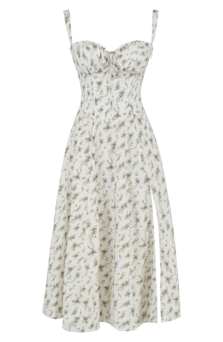 Feminine corset midi dress for women