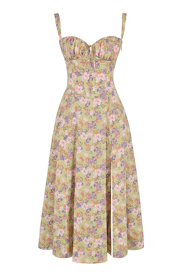 Feminine corset midi dress for women