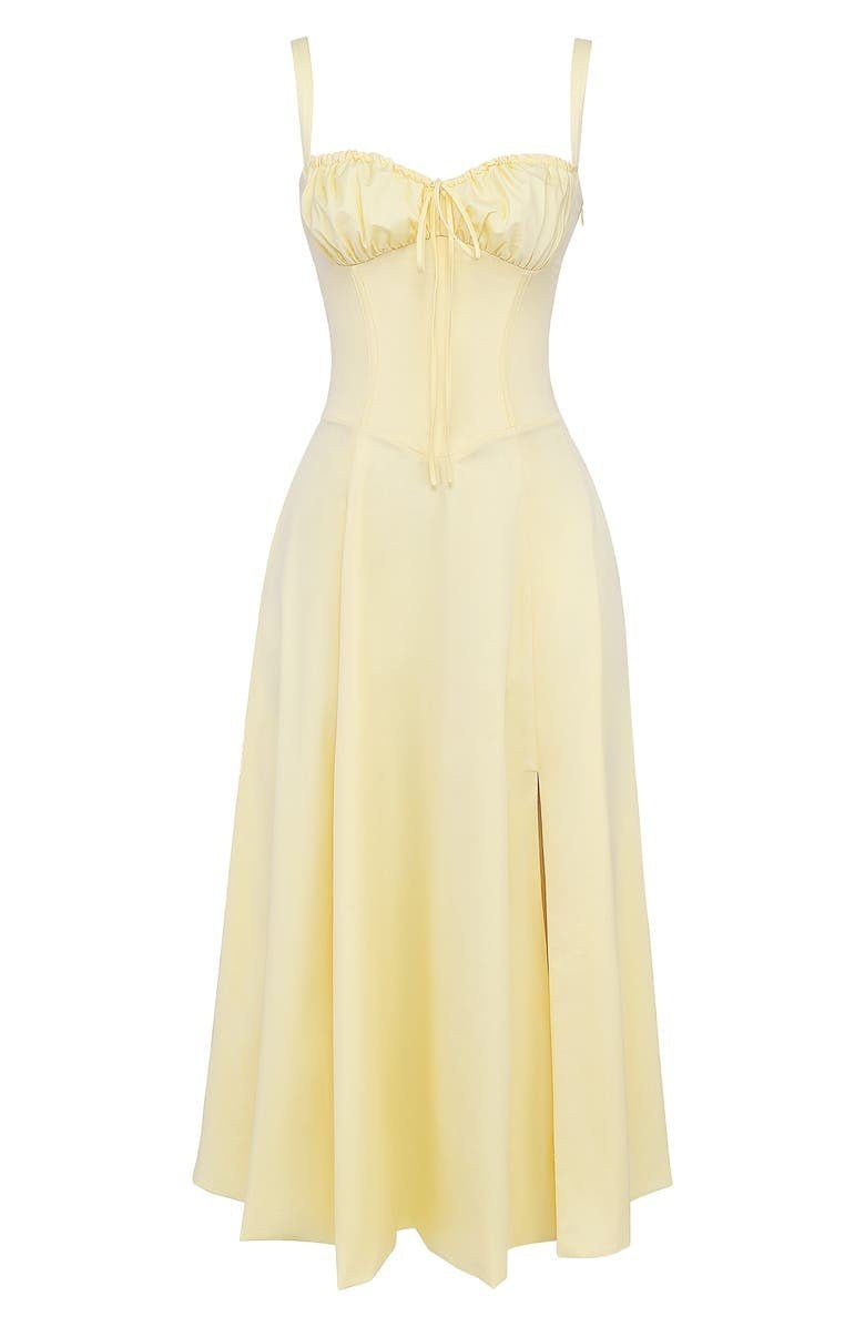 Feminine corset midi dress for women