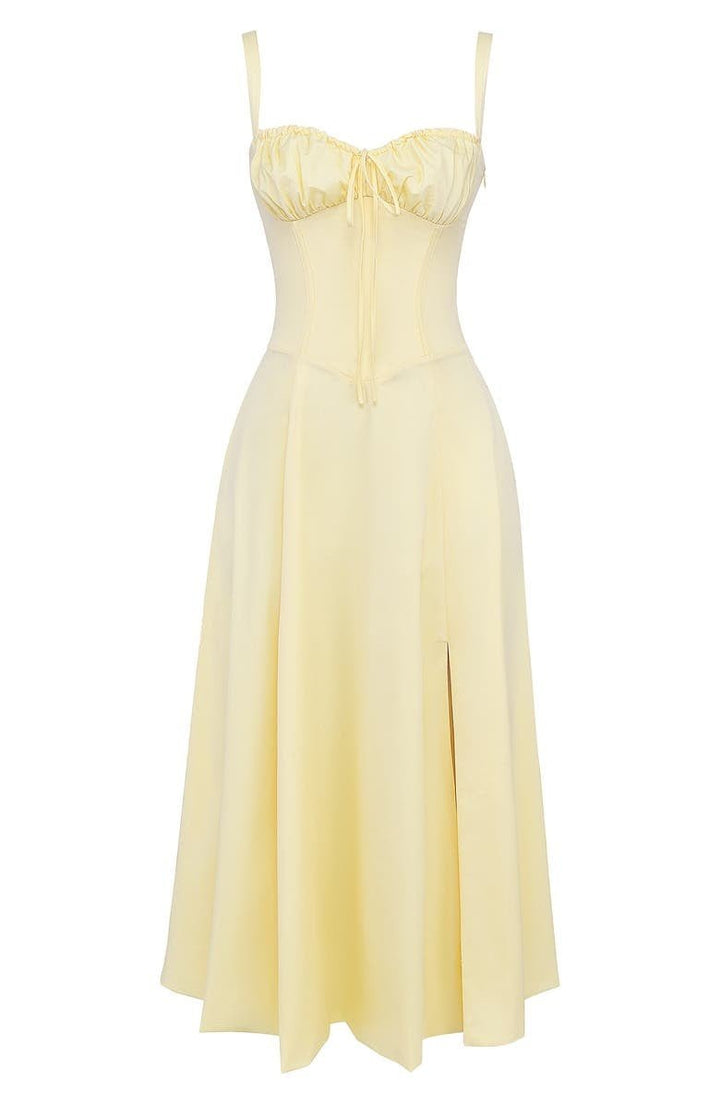 Feminine corset midi dress for women