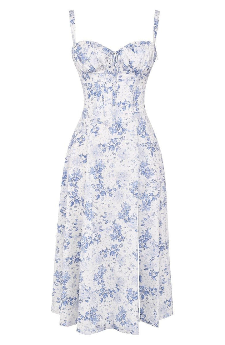 Feminine corset midi dress for women