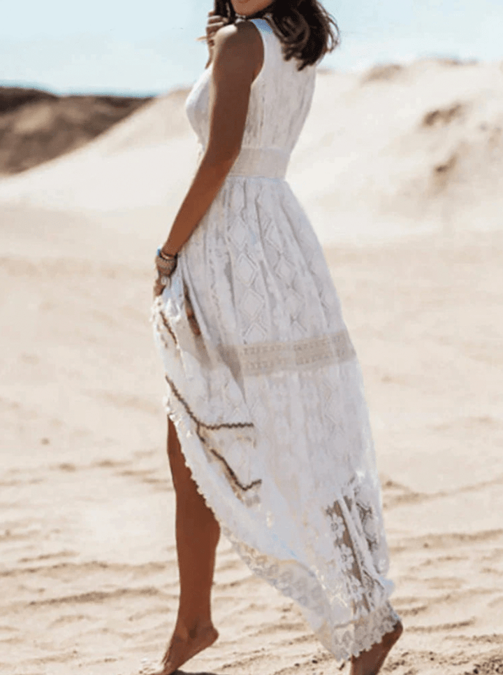 Romantic boho lace dress for women