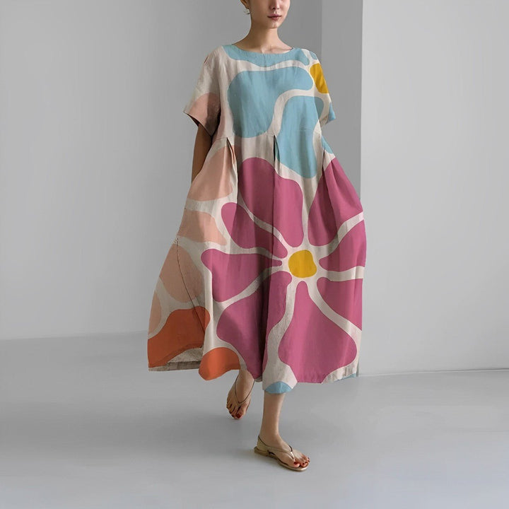 Relaxed printed dress for women