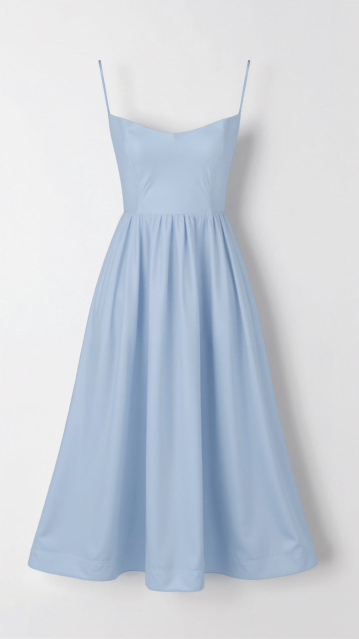 Elegant flowy midi dress for women