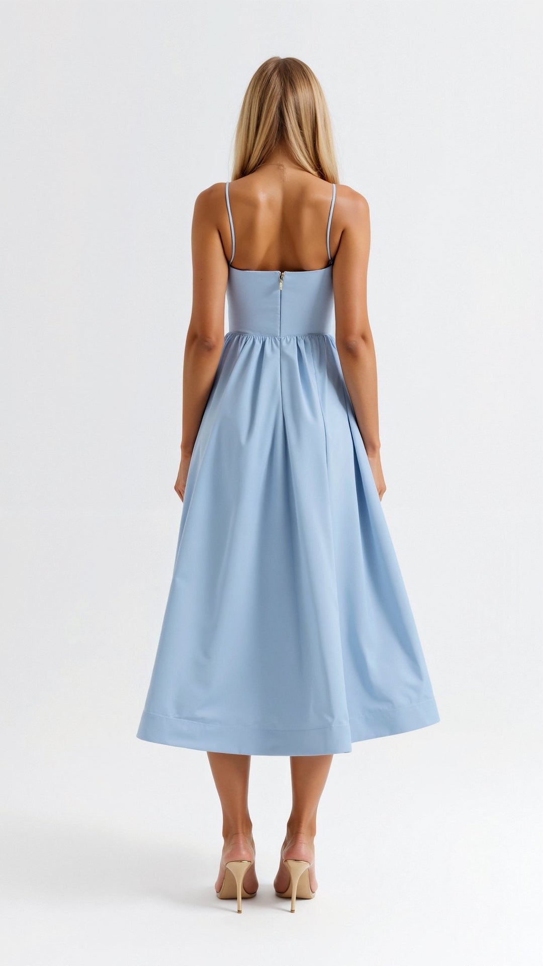 Elegant flowy midi dress for women